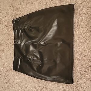 Fake Leather Skirt
